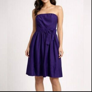 The Limited Women's Eggplant Strapless Cocktail Dress with Bow Size 6 Y2K 2000s